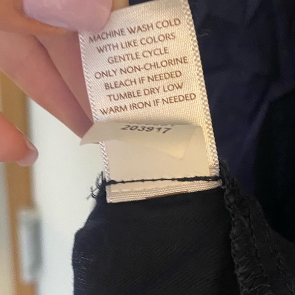 J. Jill navy blue button down with front tie top. - Picture 5 of 5